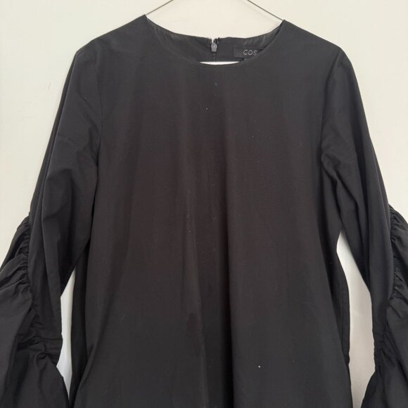 COS Dress With Sleeve Ruffles Black US 8 beautiful - Picture 3 of 8